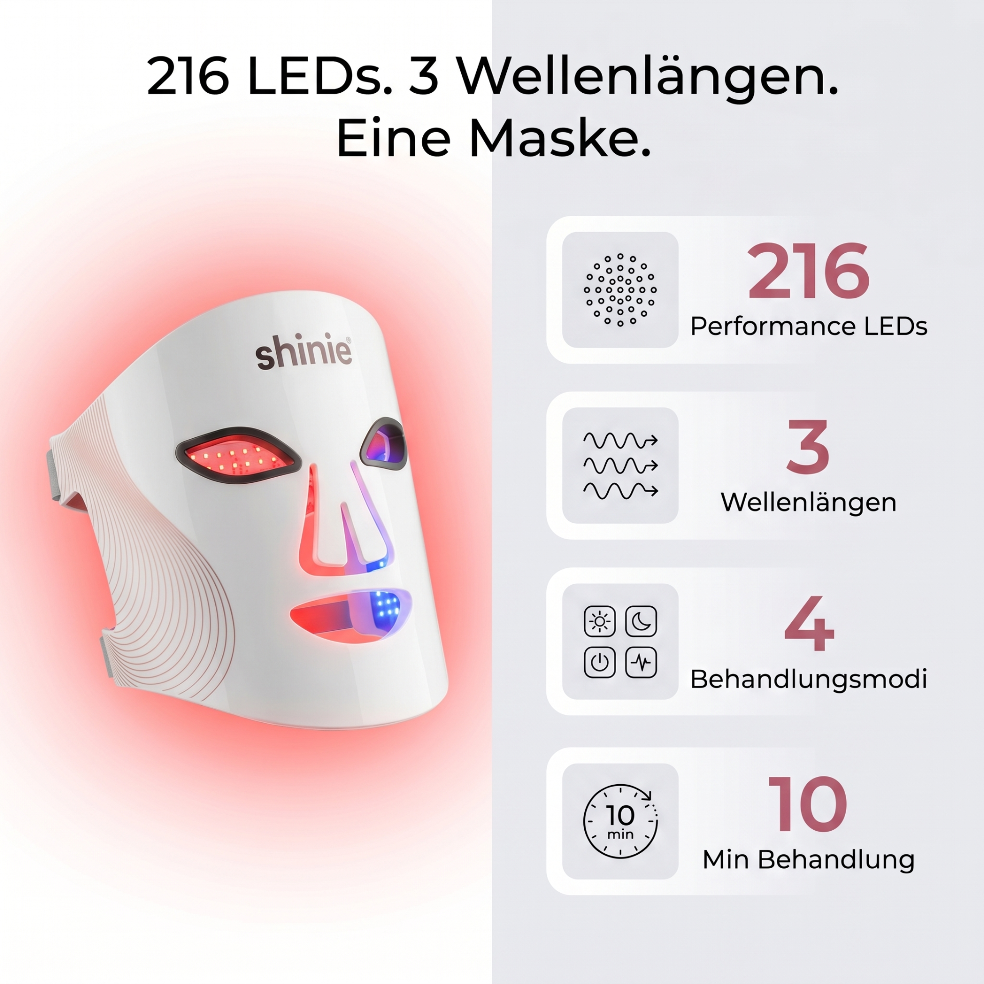 Anti-Aging Rotlichtmaske Photon X
