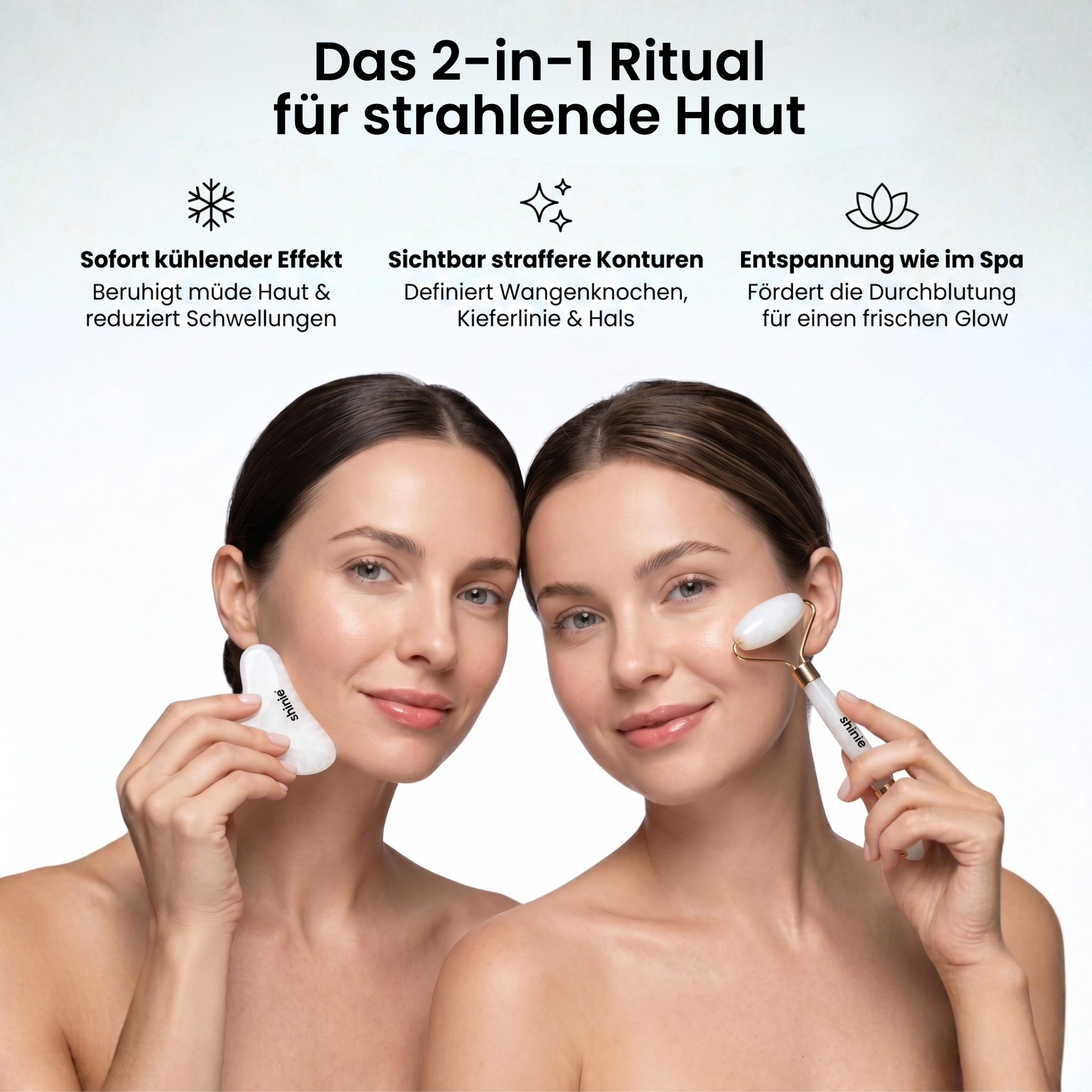 Gua Sha Stone & Facial Roller Set
